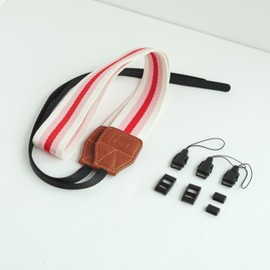 Cute Camera Strap - Adjustable Vintage Quick Release Neck & Shoulder Strap for Instant and DSLR Cameras (Pink Stripe)