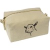 'Goat Kid' Canvas Wash Bag/Makeup Case (CS00032463)