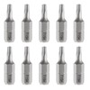 sourcing map 10pcs T15H Torx Screwdriver Bit 1/4" Hex Shank