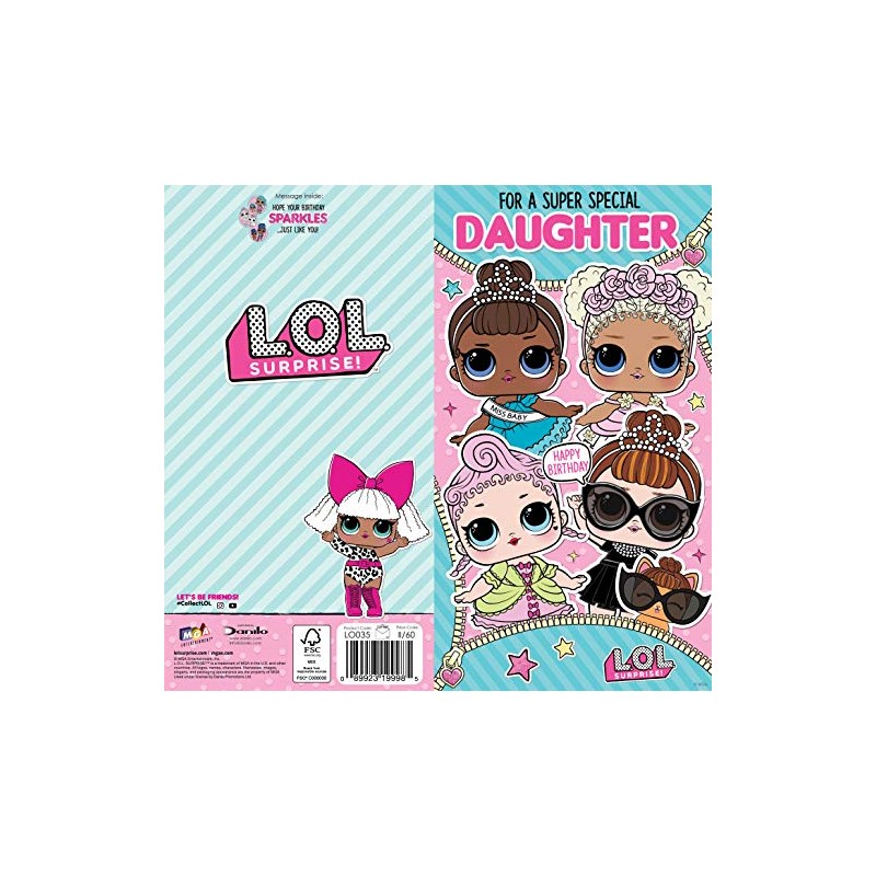 LOL Surprise Doll Daughter Birthday Card