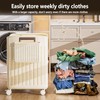 MIKEE 2 - Pack Collapsible Rolling Laundry Hamper Set |