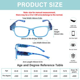 3Colors Magnifying Glasses with Light Bright LED Readers Lighted Magnifying Eyewear Reading Glasses with Lights Blue Light Blocking Eyeglasses Lighted Magnifier Nighttime LED Reading Glasses+200