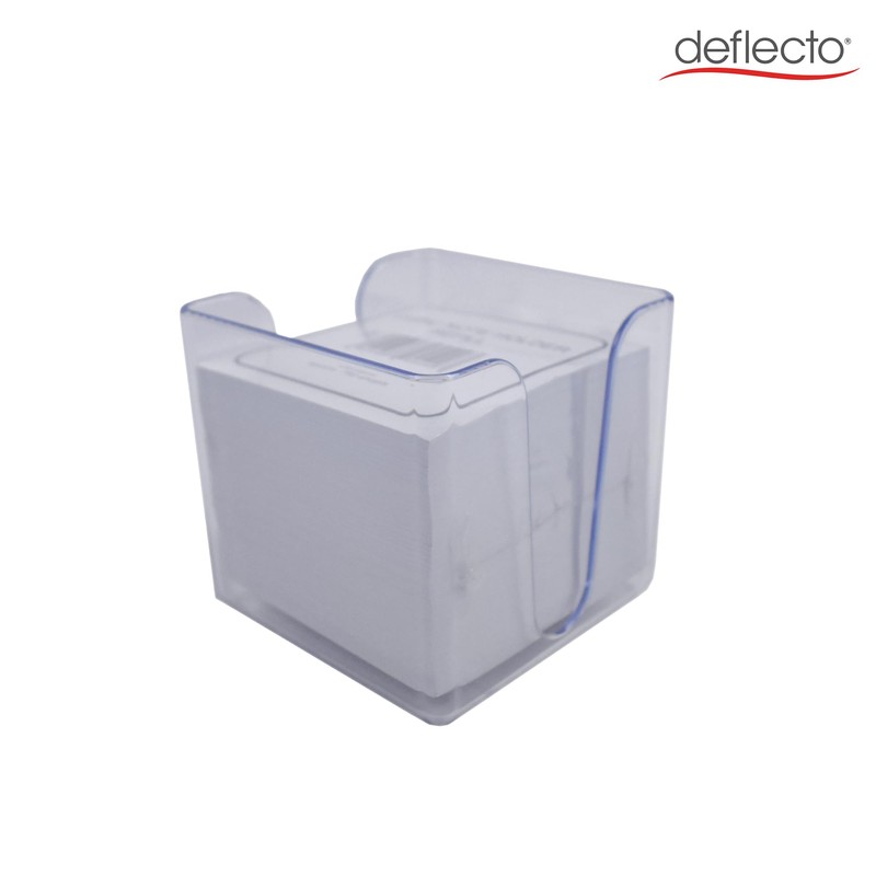 Deflecto Desk Notes Cube - Crystal Clear - Desktop Memo