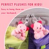 JOLLYFUN 24Pcs Pig Mini Stuffed Animal and Plush Toy，Small Pink