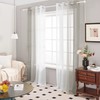 Deconovo Transparent voile curtain with eyelets, 245 x 140 cm