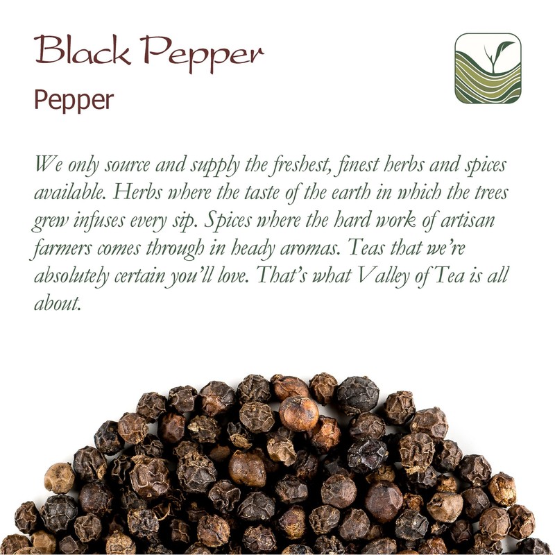 Black Pepper Whole Corns Organic - Gourmet Black Peppercorn -