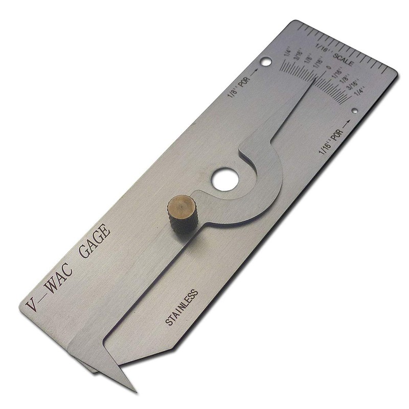 GZTIGWELD V-WAC Single Weld Gage Inch Inspection Gauge Stainless Steel