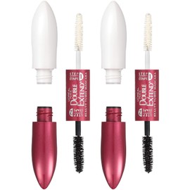 L'Oréal Paris Makeup Double Extend Beauty Tubes Lengthening 2 Step Mascara, Black, 2 Count