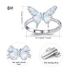 CUOKA MIRACLE Opal Butterfly Ring 925 Sterling Silver Butterfly Open