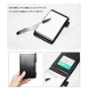 GoodsLand GD-A7TECHO-BK [Vertical Type] Notebook, Notepad, Mini Size, Approximately A7