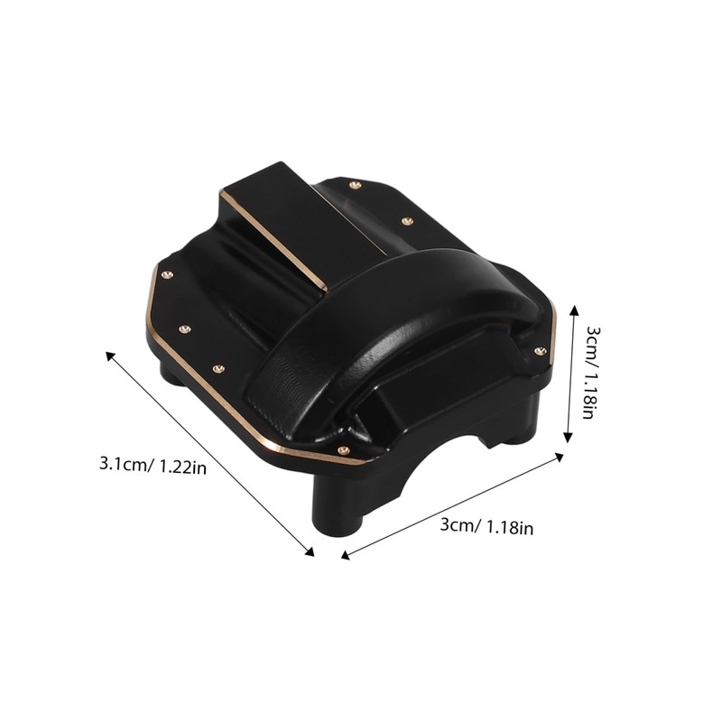 Hohopeti Replacement Brass Diff Cover for Rc Crawler Car Front