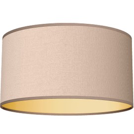 FANTASTIC SHADE CLIPS, DIY, Hand Made Linen, Ceiling Fan Drum Shade, Complete Bundle (works with most existing fan light kits) Light Mocha