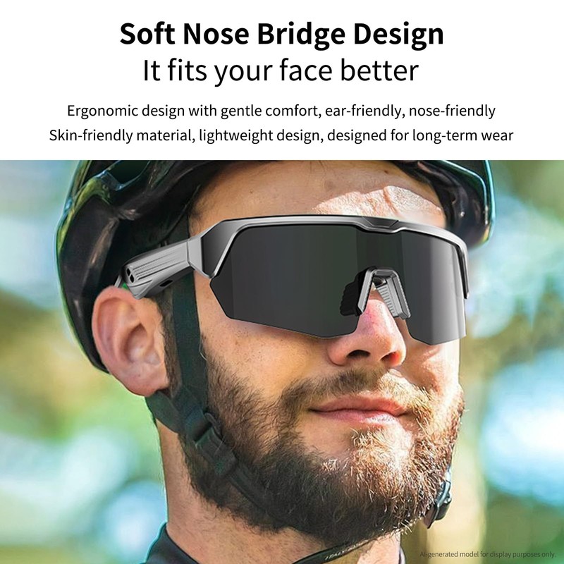Bluetooth Sunglasses for Men & Women, Smart Audio Glasses with