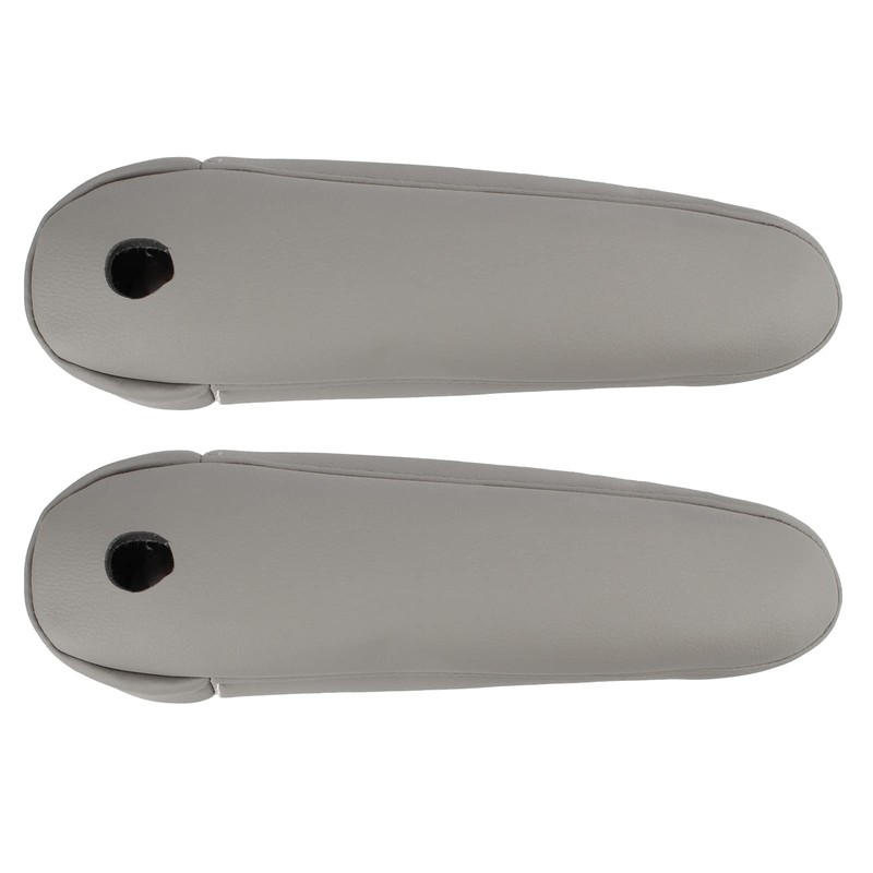 AUTOKAY 2Pcs Gray Leather Seat Armrest Cover Fit for Lexus