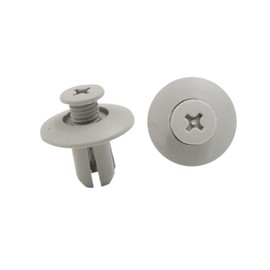 A ABSOPRO Rivets Mounting Clip 8 mm Plastic Grey Replacement Pack of 100