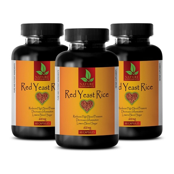 super antioxidant - Organic RED YEAST RICE - cholesterol supplement (3 Bottles)
