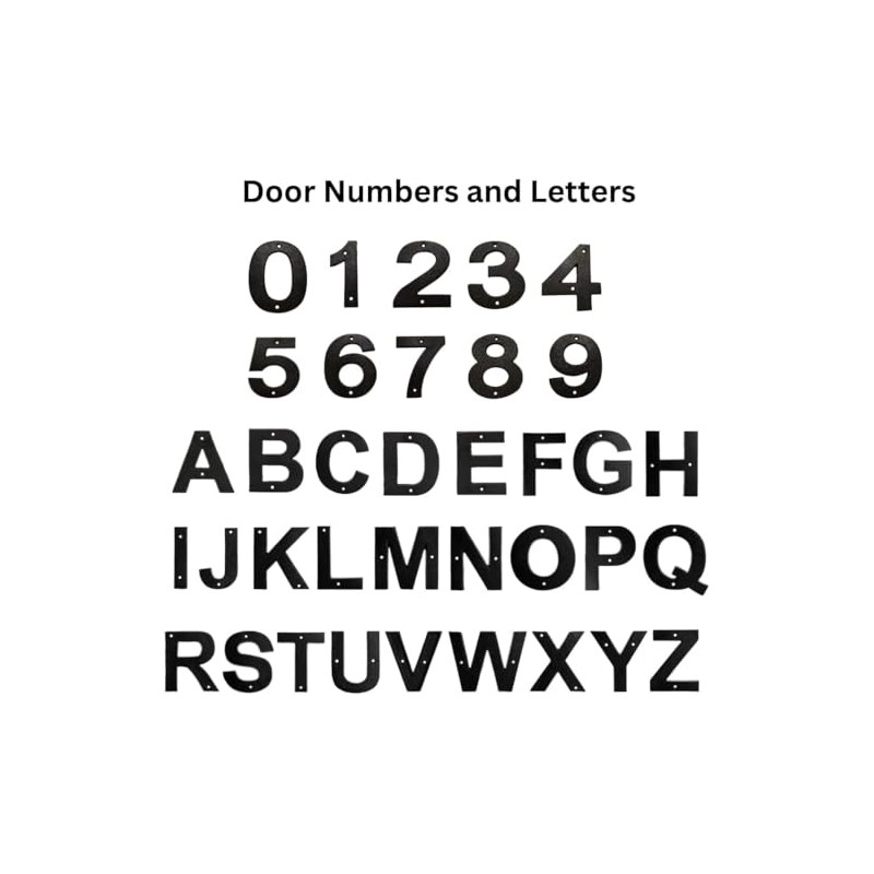 Cast Iron Door Number 1 - Black House Numbers