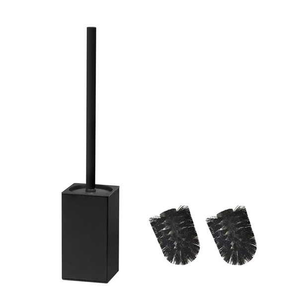 BGL Toilet Brush Black, Stainless Steel, Square Toilet Brush, Black