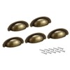 Sourcingmap Cup Drawer Pulls, Kitchen Cabinet Dresser Pull Handles Bronze