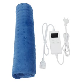Electric Heating Pad Multifunctional Single Size Home Heating Blanket with 6 Adjustable Temperature Timer Auto Shut Off HP4076 Bleu
