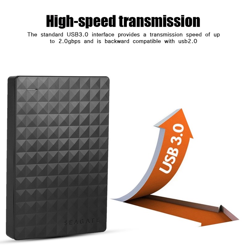 Portable External HDD USB 3.0 2.5in Hard Drive Disk 2Gbps