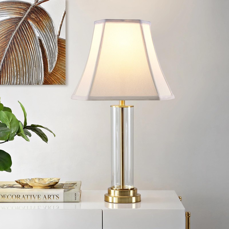 PIKOPIKO Rectangle Lamp Shade, (6×8)×(11×14)×11"Pure White Linen Lampshade for Table