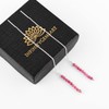 YANARA Pink Tourmaline Threader Earrings Dainty Pair Natural Beads, Birthstone