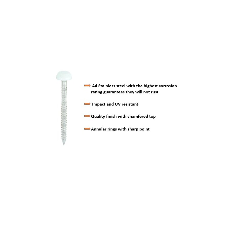 Mahogany 30mm Poly Top Pins (Pack of 50) UPVC Nails