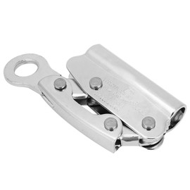 Tgoon Climbing Rope Grab, High Strength Alloy Steel Rope Descender Self-Braking Stop for Engineering for Rock Climbing(Hole Hanging Point)