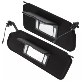 Unbranded For 1997-2004 CORVETTE SUN VISOR VANITY MIRROR C5 BLACK SUNVISORS PAIR SHADED