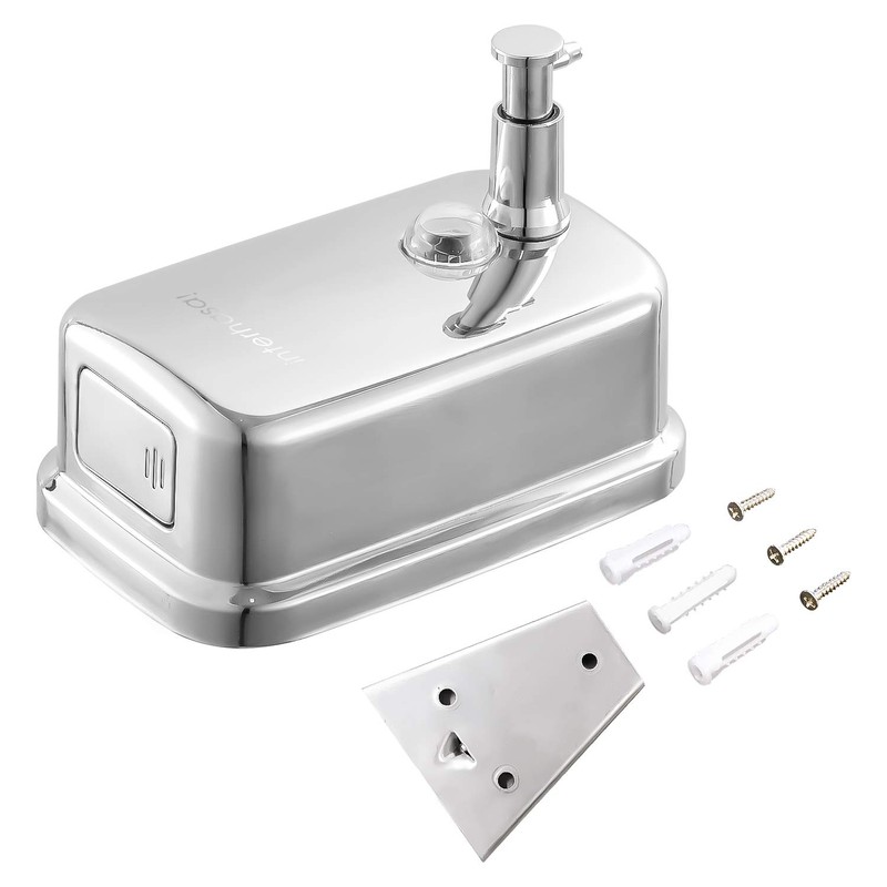 interhasa! Commercial Soap Dispenser Wall Mount 304 Stainless Steel Hand