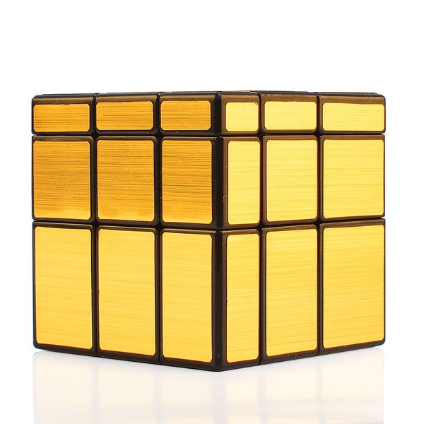 TOYESS Mirror Cube 3x3, Cube Magique 3x3x3 Speed Cube de Vitesse Lisse Facile à Tourner Cadeau Parfait de Noël pour Enfants et Adultes, Or