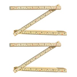 ZXFUTURE Folding Wood Rule, 6 FT 6 Inch Foldable Ruler with US and Metric Measurements for Carpenters Lineman, Carpenter, Electrician, Engineers