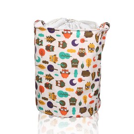 Großer Wäschekorb, 1 Stück Faltbare Runde Lagerung Wäschekörbe Faltbarer Aufbewahrungskorb mit Kordelzugverschluss für Schlafzimmer Bad (18-Inches Rot)