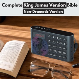 ClaspVital KJV Audio Bible Player, King James Version Talking Electronic Bible, Portable Bible Player Device New & Old Testament, Gifts for Seniors, Blinders, Children