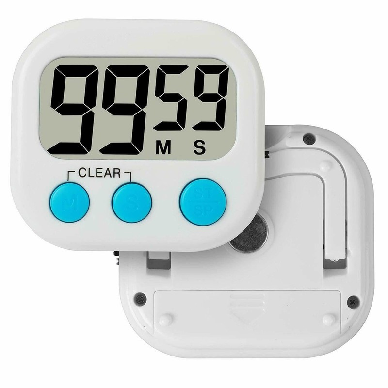 Digital Kitchen Timer with Large LCD and Magnetic Stopwatch. Portable