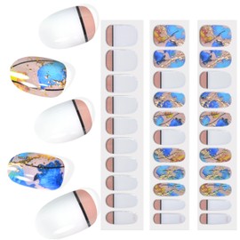 MISS MODA Gel Nail Seal, Curing Type, 4 Piece Gel Nail Set with Super Mini Gel Lamp, Popular Hands, Nail Sticker, 32 Tips Configuration