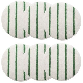 Quality Chemical Low-Profile Carpet Bonnet with Green Scrubber Strips - Perfect for Hardwood, Area Rugs, and Thick Carpet - and Rotary Floor Brushes & Pad Drivers - 21" (Pack of 6)