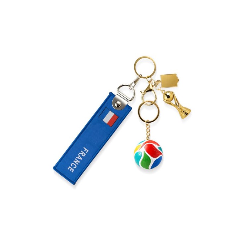 4-Piece Soccer Keychain Set - World Cup Inspired Accessories