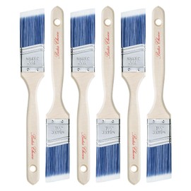 Bates 1.5-Inch Paint Brushes, 6 Pack - Treated Wood Handle, Stain & Wall Brushes, Furniture Paint Brush