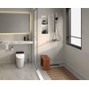 RUBAPOSM Solid Wood Accent Stool 18" Shower Bench Rustic Garden
