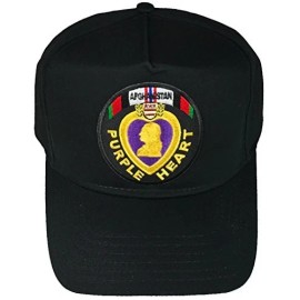 HatnPatch PURPLE HEART AFGHANISTAN VETERAN HAT - BLACK - Veteran Owned Business