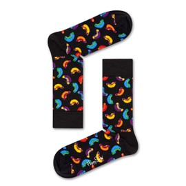 Happy Socks, Colourful Fun Print Cotton Socks for Men and Women, Hotdog Black (36-40)