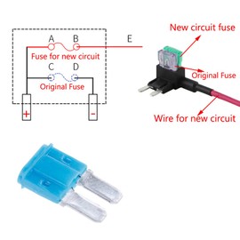 Mintice Pack of 5 Blade Fuse Adapters 12 V Fuse Adapter Car Fuses Micro2 15 A Fuse Distributor Add A Circuit Fuse Holder Connection Cable