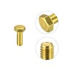 uxcell Brass Hex Bolts, M6x16mm 10pcs Fully Thread Grade 4.8