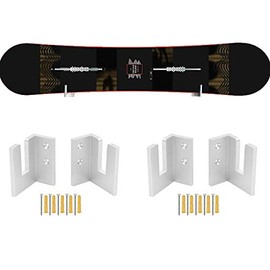 YYST Snowboard Wall Mount Snowboard Wall Rack Hanger - No Board - Fit Snowboard, Longboard (2)