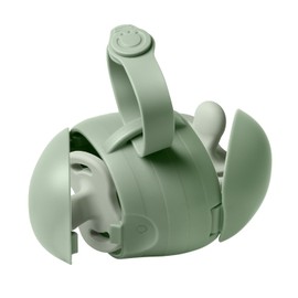 Portachupon para Bebé Ubbi On The Go - Soporte para chupete doble, mantiene a los bebés limpios y accesibles, incluye correa de silicona, color verde