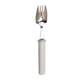 Homecraft Splayed Fork with Slim Handle, Stainless Steel Fork & Spoon Combination, Adaptive Eating Utensil, Designed for One Handed Eating, Side Edges for Cutting, (Eligible for VAT relief in the UK)