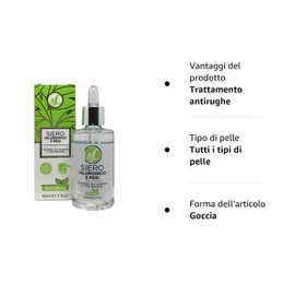 HYALURONIC ACID SERUM 3 MOLECULAR WEIGHTS, CONCENTRATE, VEGAN PRODUCT, 100% PURE, WITH ORGANIC ALOE VERA, 60ML BOTTLE, ANTI-AGING, ANTI-WRINKLE, CLEAN PRODUCT, MADE IN ITALY