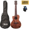 Luna Guitars A/E Concert Tattoo LEFTY w/Tuner & PC